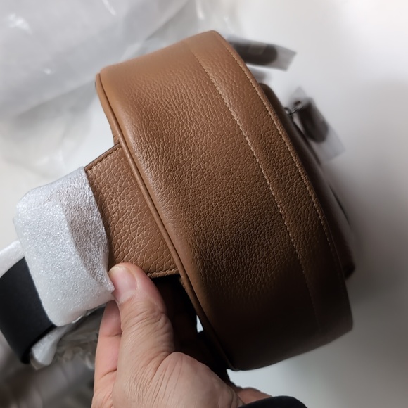 Coach 2540 Mens Refined Pebble Leather West Pack Silver/Light Saddle -Firm Price - Picture 7 of 16